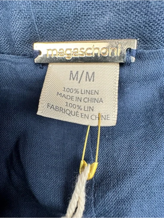 Magaschoni NWT 100% Linen Dark Blue, double-breasted blazer. Women’s size M. - Picture 7 of 8